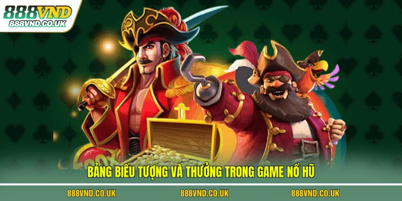 Bảng biểu tượng và thưởng trong game nổ hũ