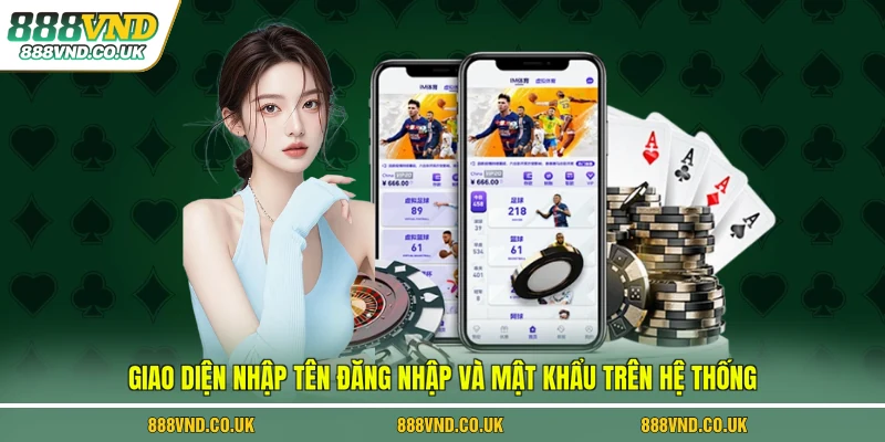 Giao diện nhập tên đăng nhập và mật khẩu trên hệ thống